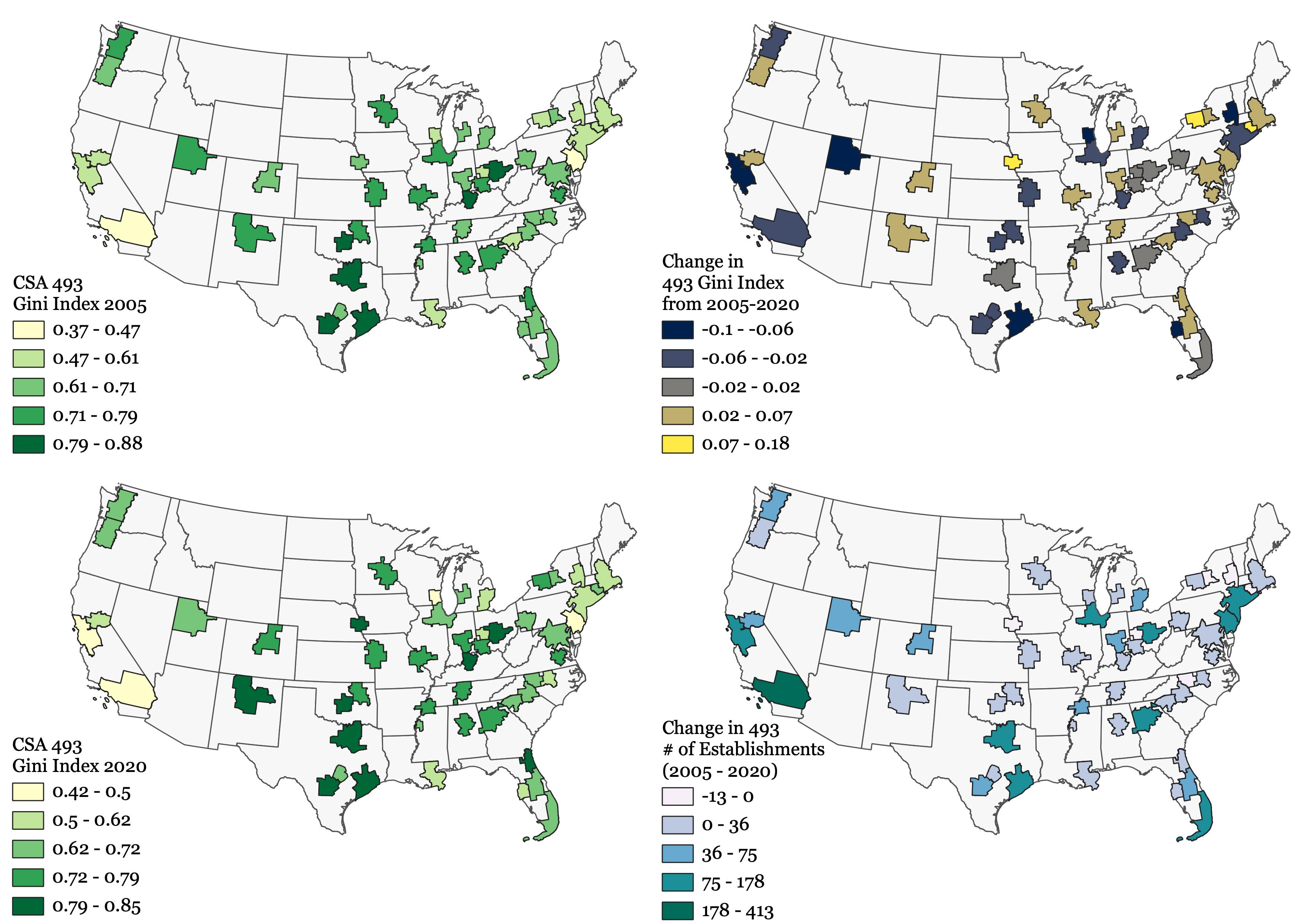 GINI Coefficients map