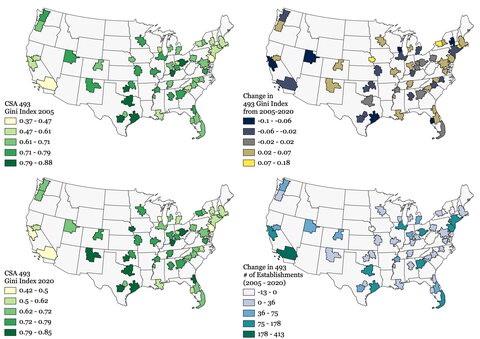 GINI Coefficients map